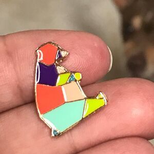 ORIGAMI Bear Collectible Enamel Pin NEW! 576x3